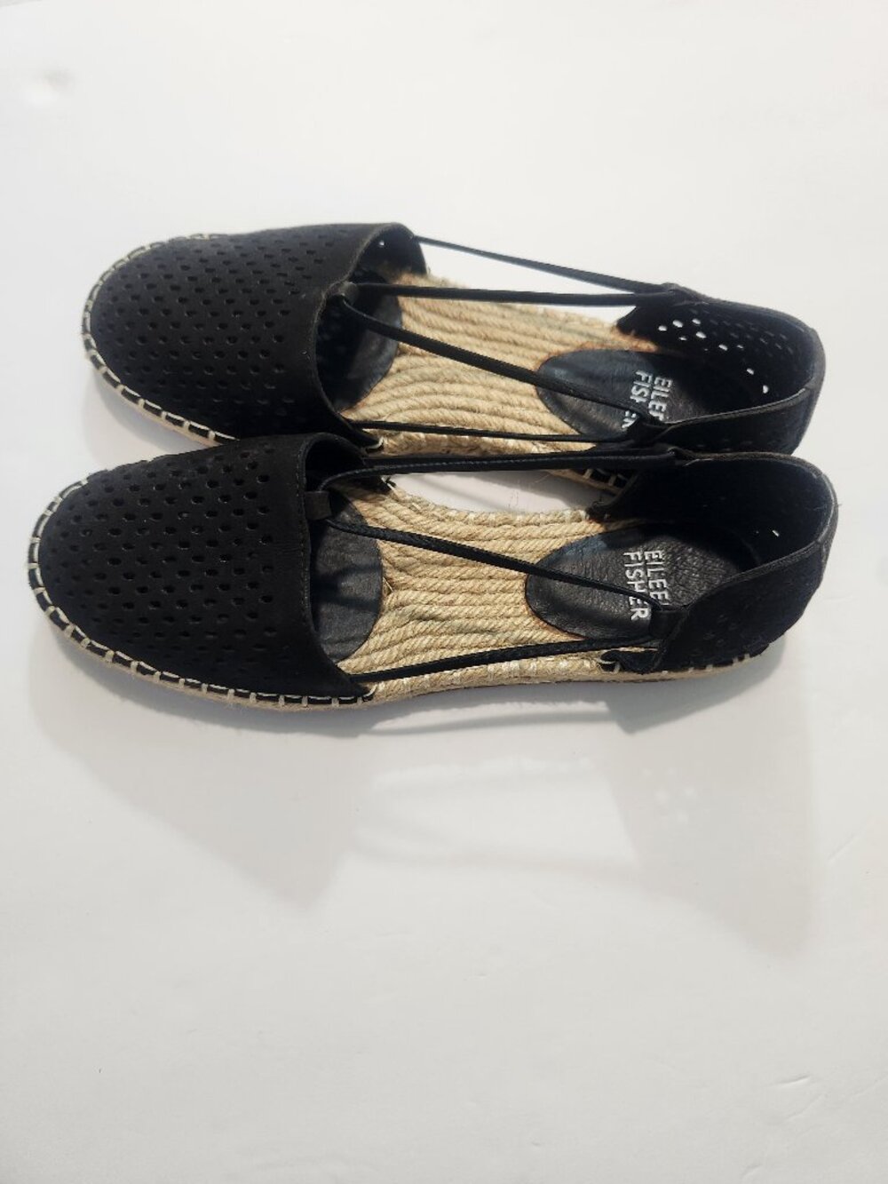 EILEEN FISCHER Lee 2 Perforated Espadrille Flats Women's Size 6 - Picture 4 of 5